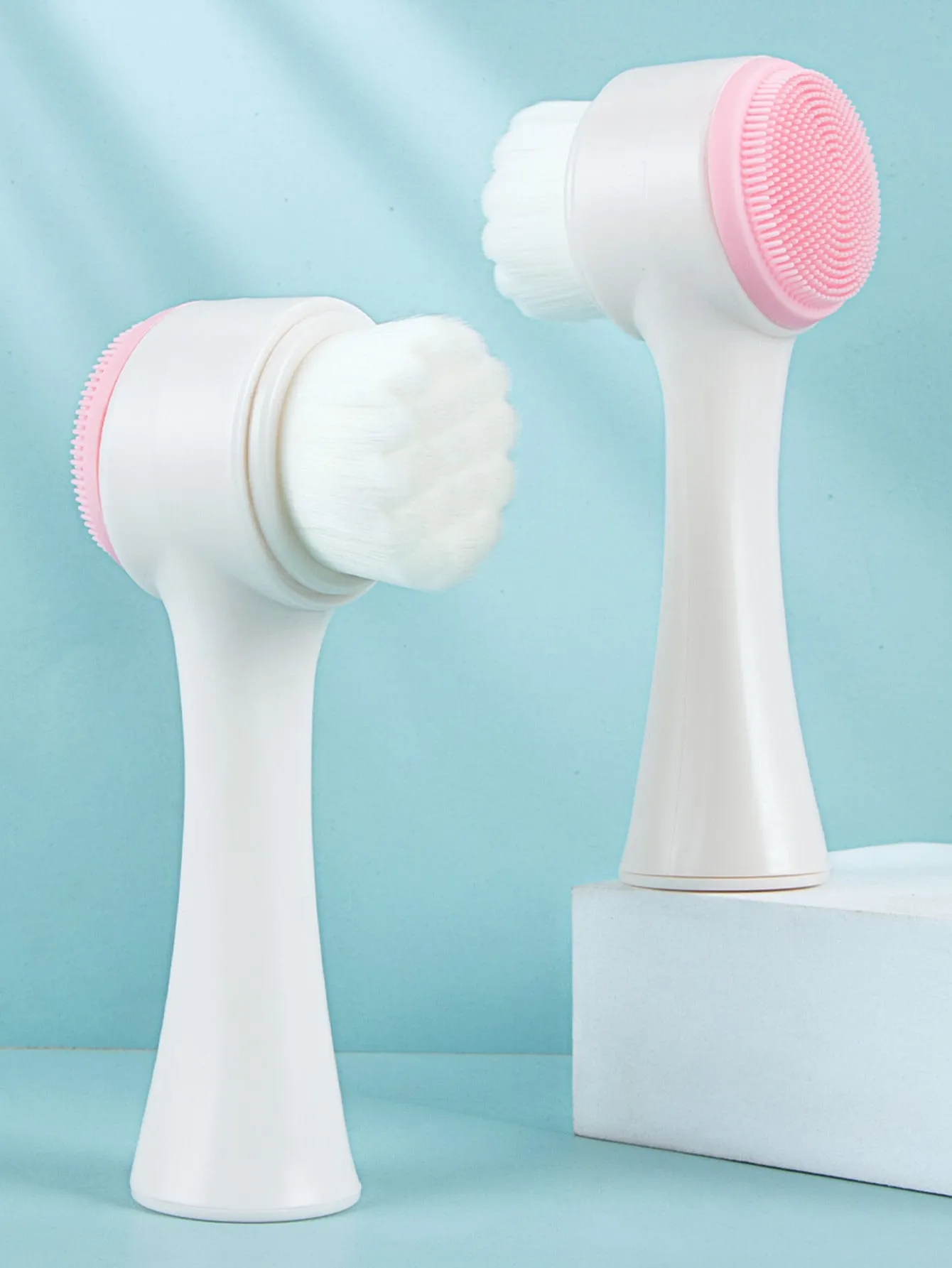 1pc Double Head Face Cleansing Brush