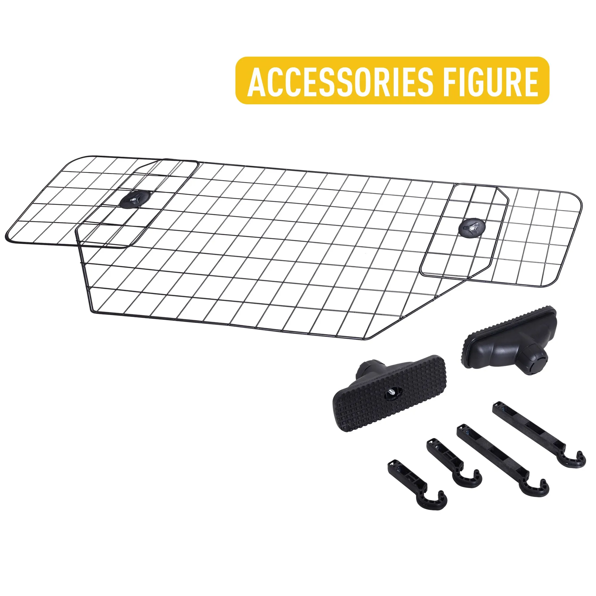 35"-48" Pet Car Barrier - Black