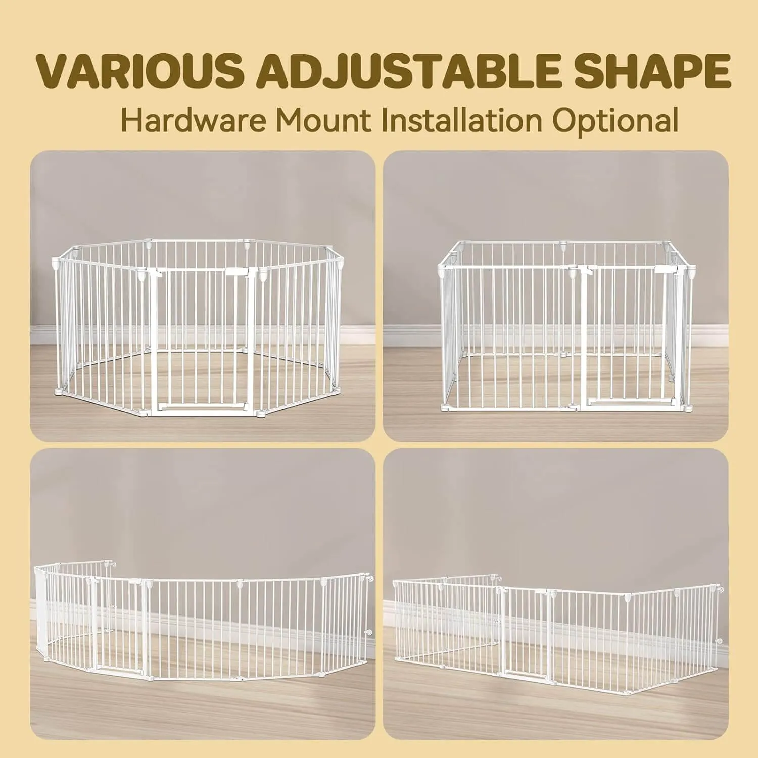 8 Panels Baby Gate Heavy Duty Playpen PA739