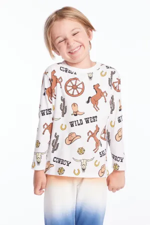 Allover Cowboy Hats Boys Long Sleeve