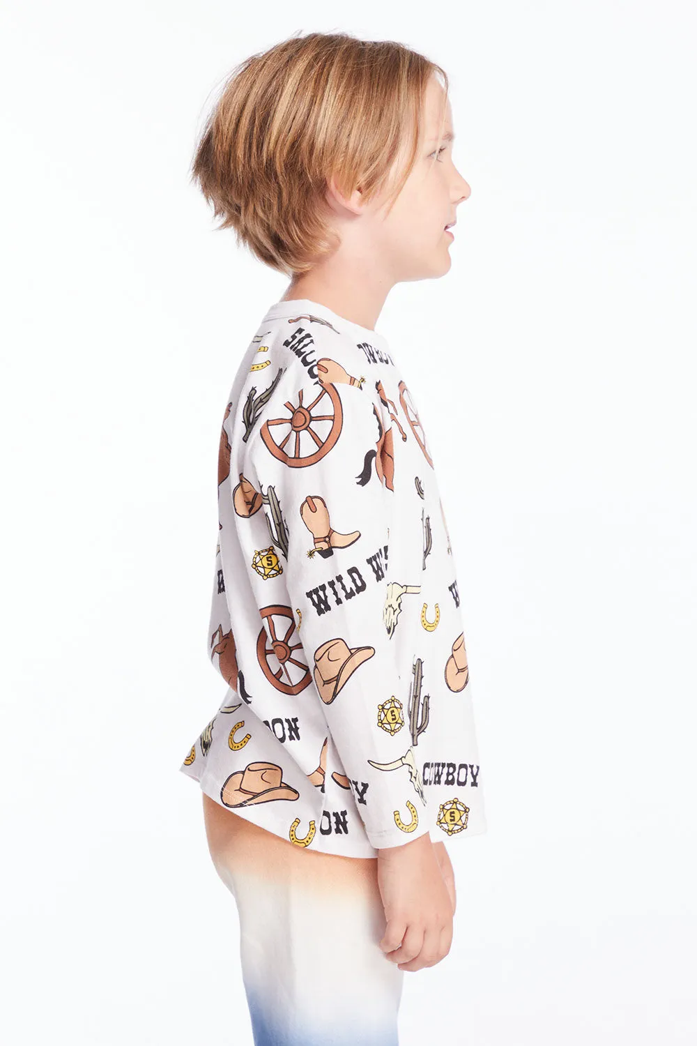 Allover Cowboy Hats Boys Long Sleeve