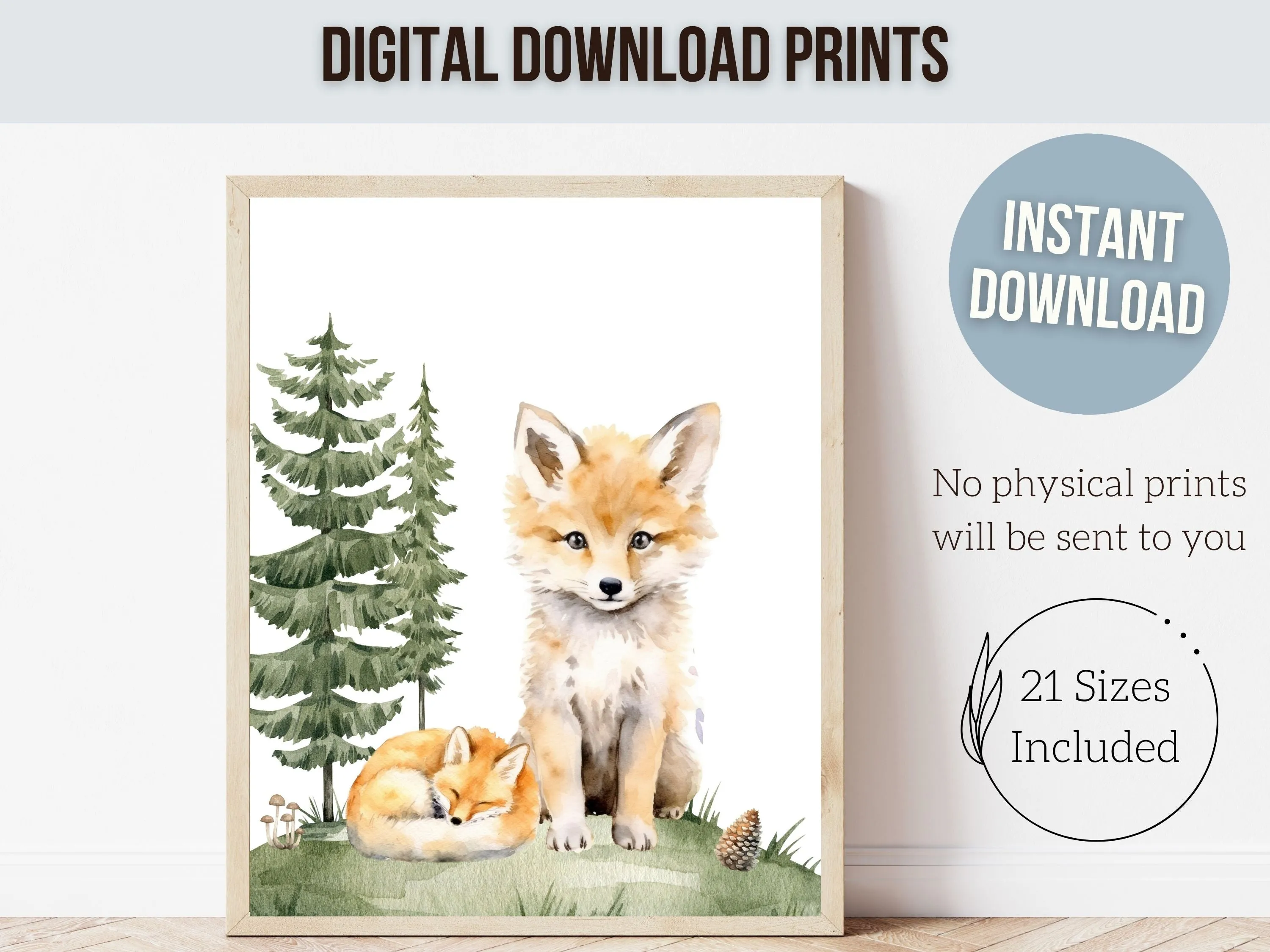 Baby Fox Nursery Prints