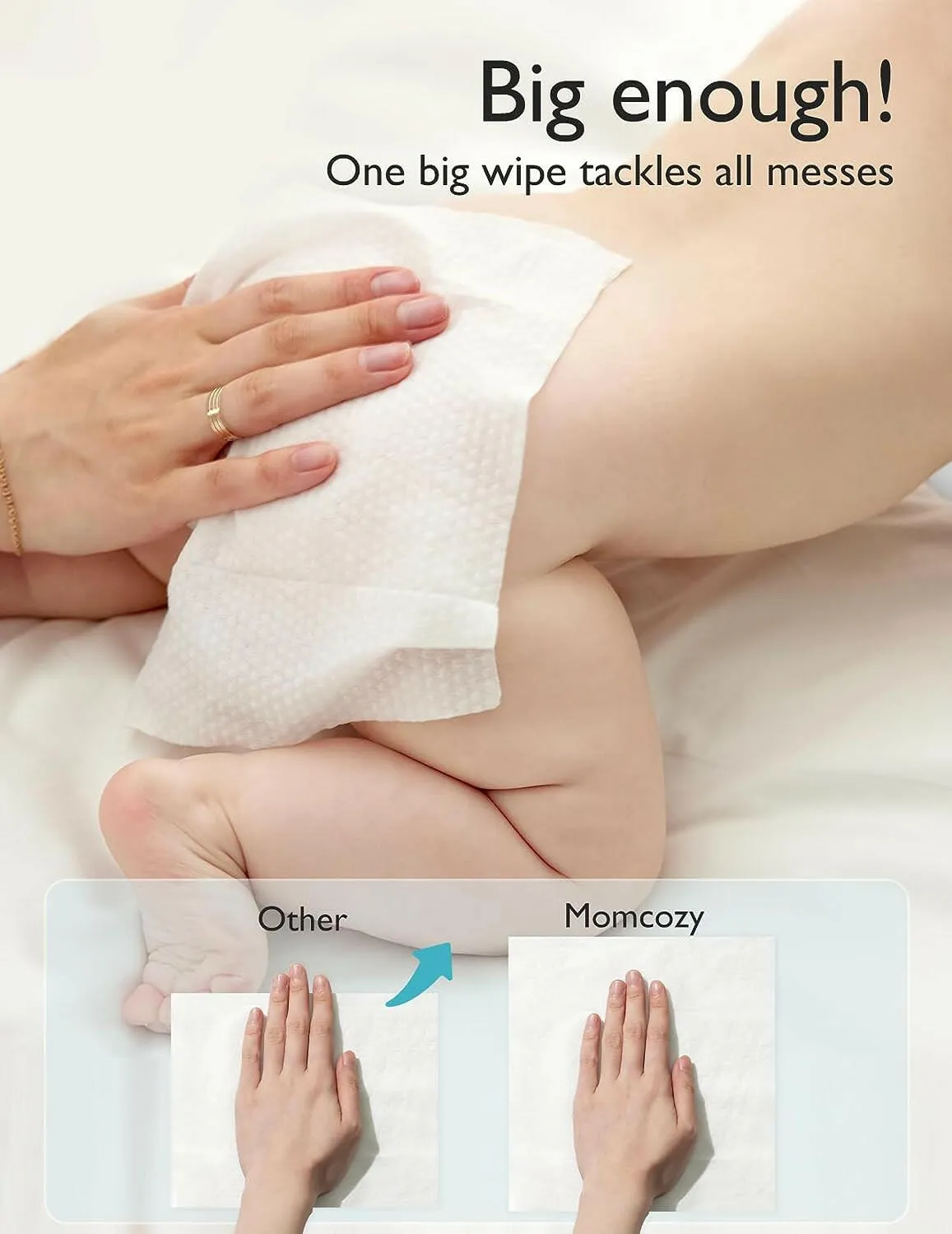 Baby Wipes, Momcozy 99% Water Based Wipes for Sensitive Skin, Unscented