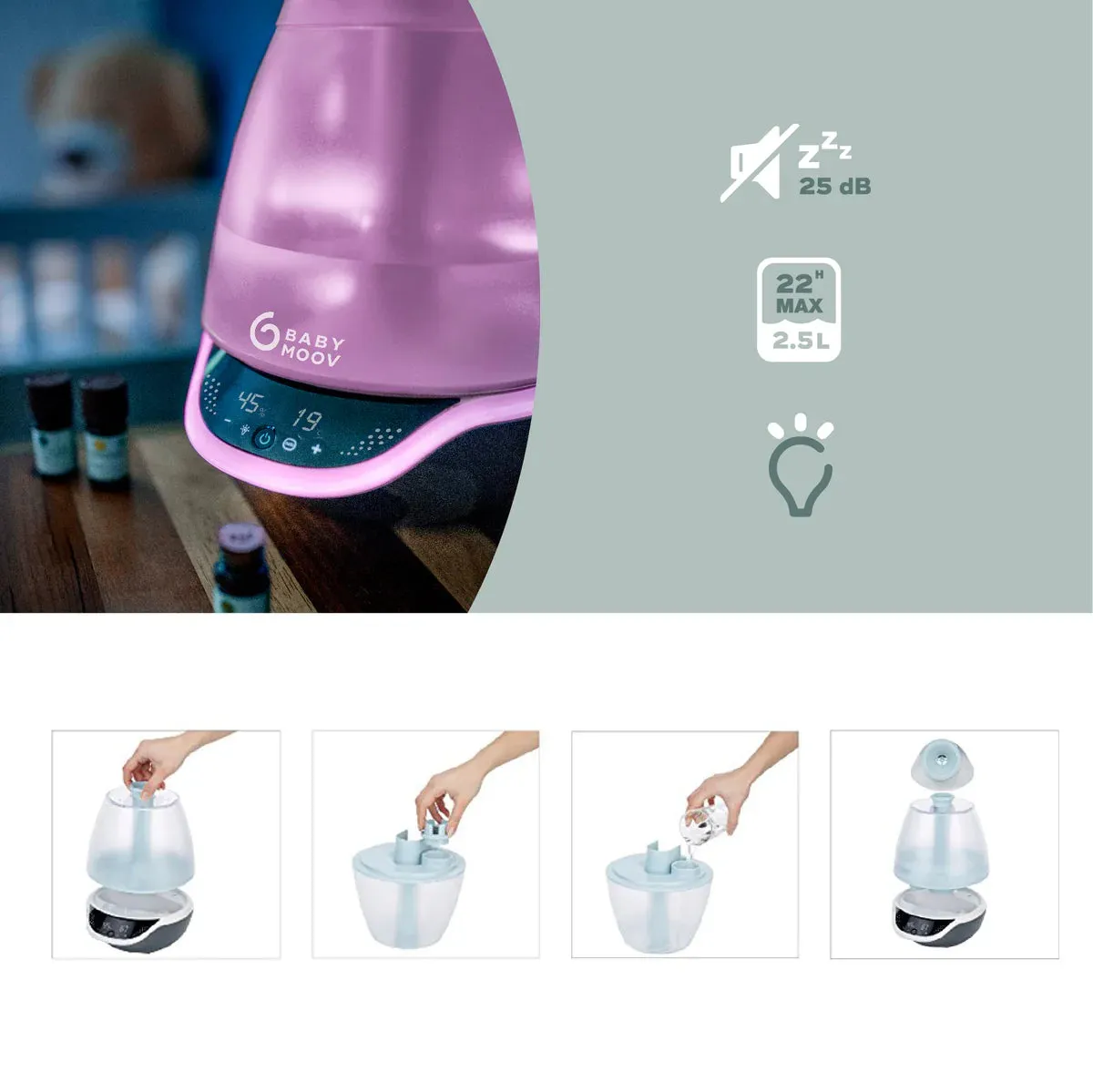 Babymoov 3-in-1 Baby Digital Hygro   Humidifier