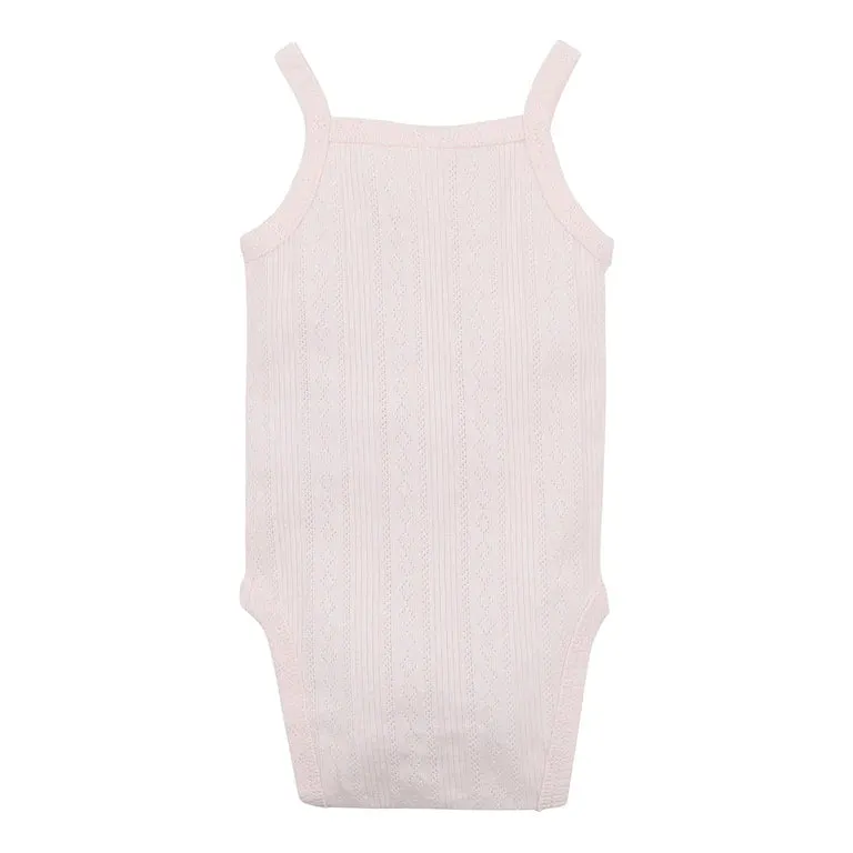 Bebe - Pink Pointelle Bodysuit