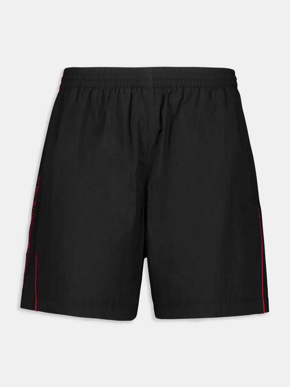 Black Washed Nylon Shorts