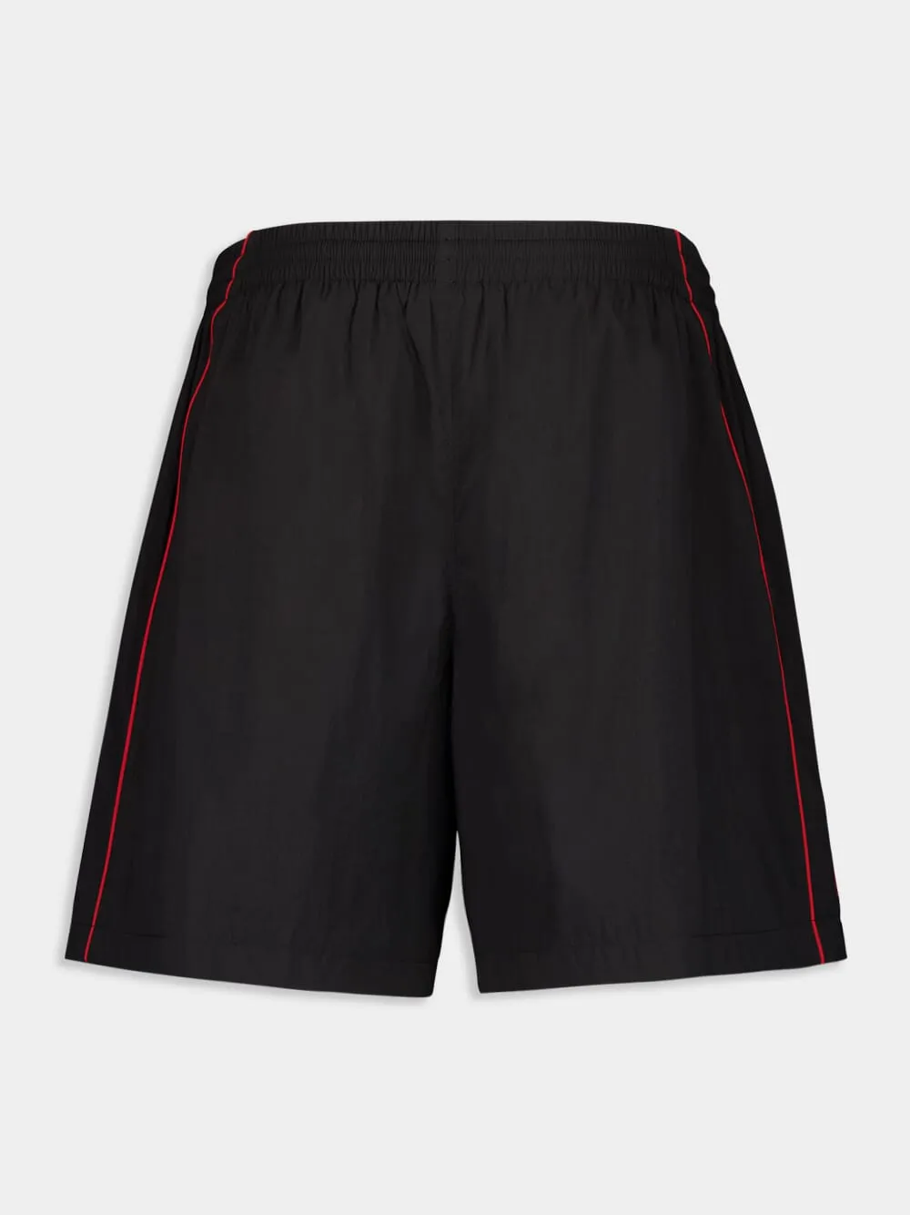 Black Washed Nylon Shorts