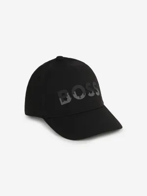 BOSS Boys Reflective Logo Cap in Black