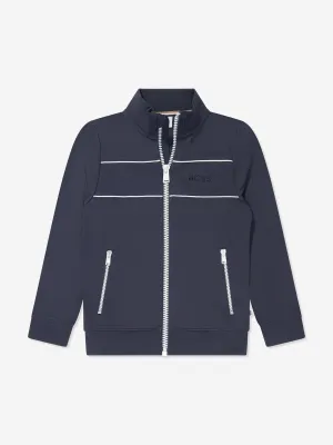 BOSS Boys Zip Up Track Jacket in Navy