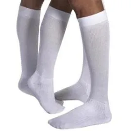 BSN Jobst ActiveWear Knee High Extra Firm Compression Socks Medium, Cool White, Closed Toe, Unisex, Latex-free - Pair of 2