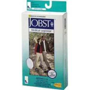 BSN Jobst ActiveWear Knee High Firm Compression Socks Medium, Cool Black, Closed Toe, Unisex, Latex-free - 1 Pair