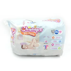 Champs Soft & Dry Baby Diaper Pants (XL, 10 Pcs): Leakproof Comfort