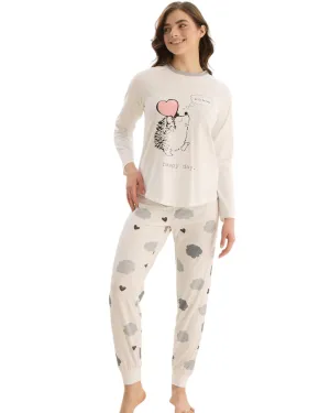 Cloud Print Pajama Set for Cozy Nights