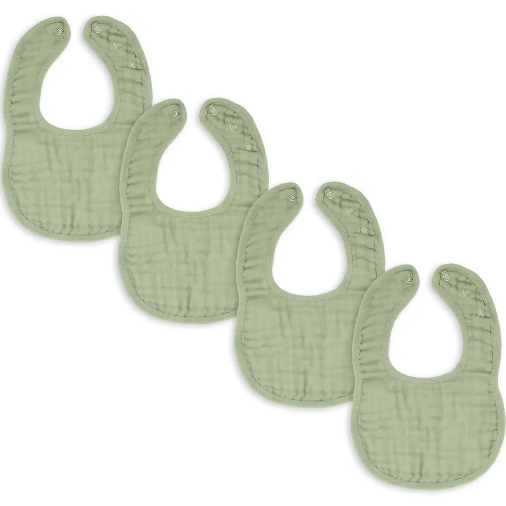 Comfy Cubs Muslin Cotton Baby Bibs - 4 Pack