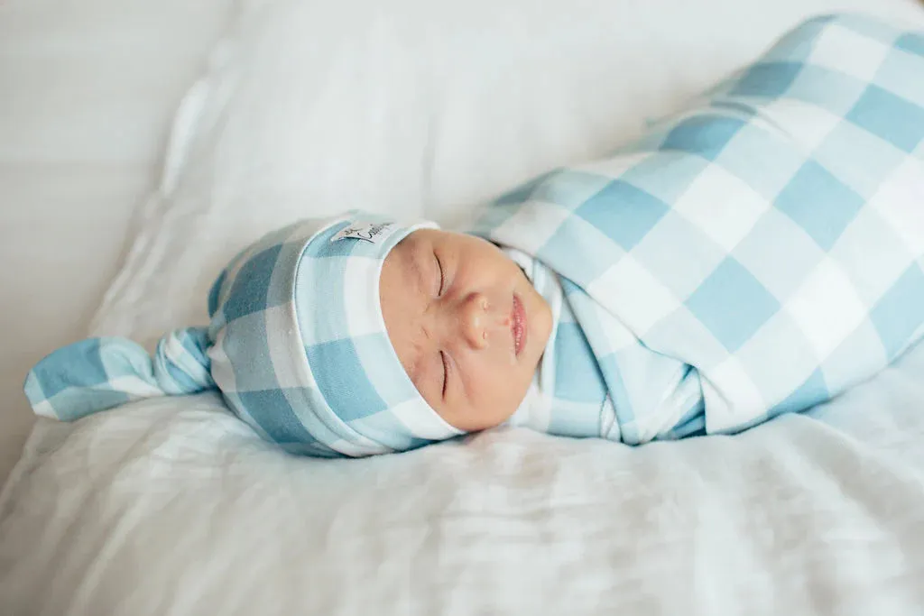 Copper Pearl Newborn Top Knot Hat | Lincoln