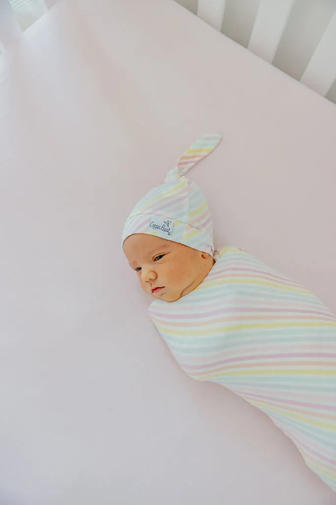 Copper Pearl Newborn Top Knot Hat | Lucky