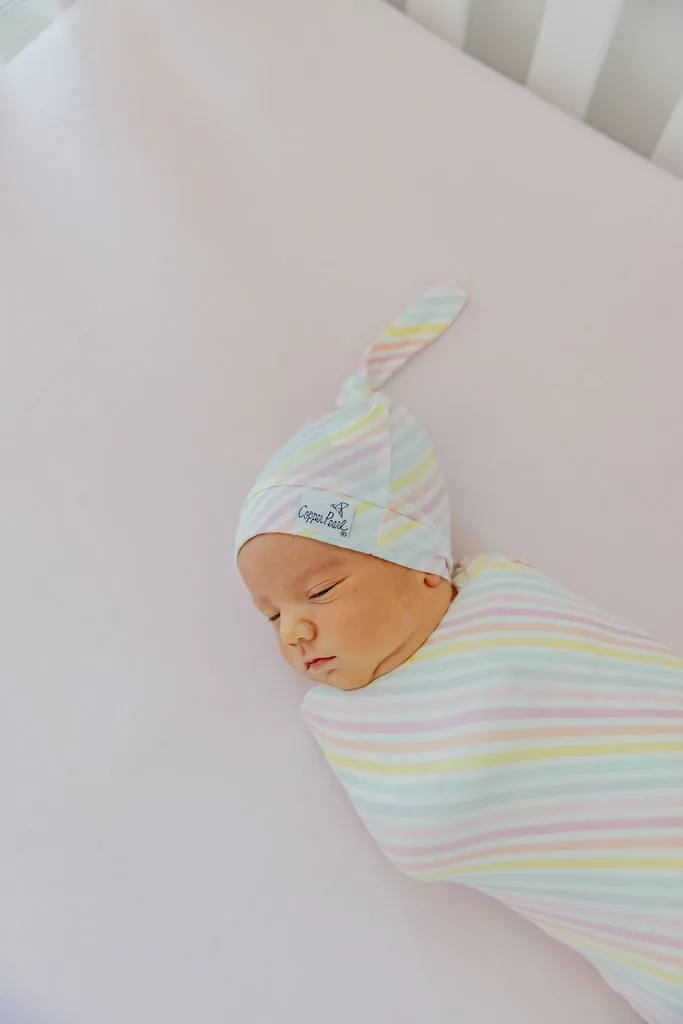 Copper Pearl Newborn Top Knot Hat | Lucky