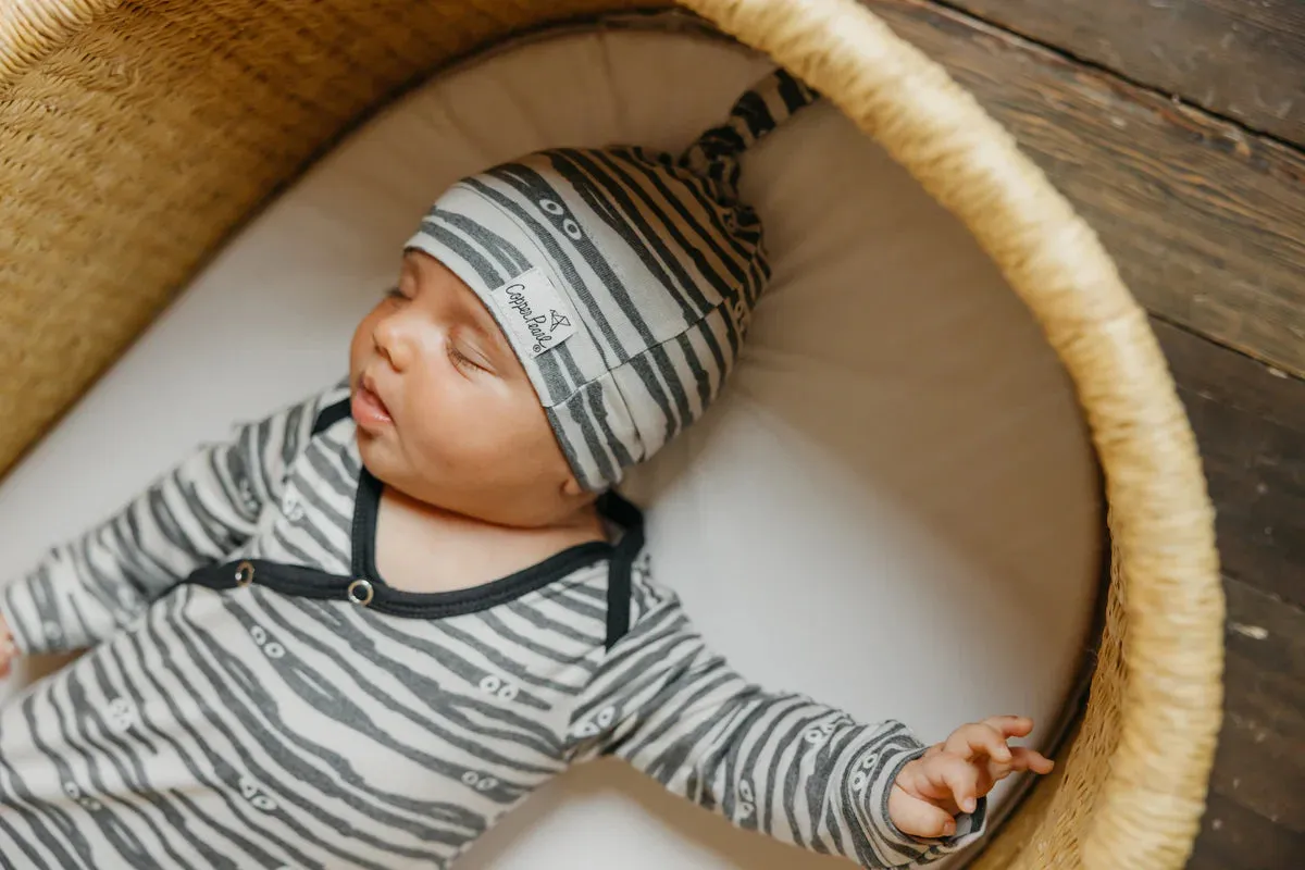 Copper Pearl Newborn Top Knot Hat | Mummy