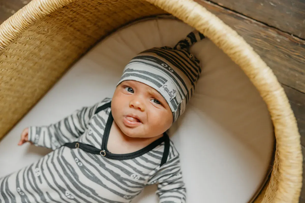 Copper Pearl Newborn Top Knot Hat | Mummy