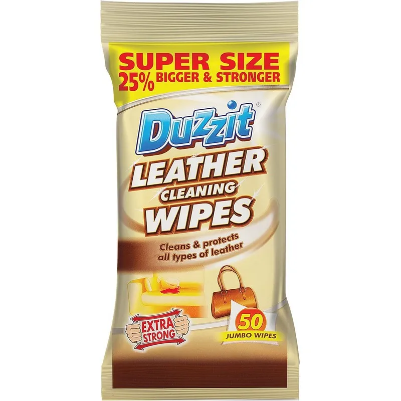 Duzzit Leather cleaning Jumbo Wipes 50 Pack