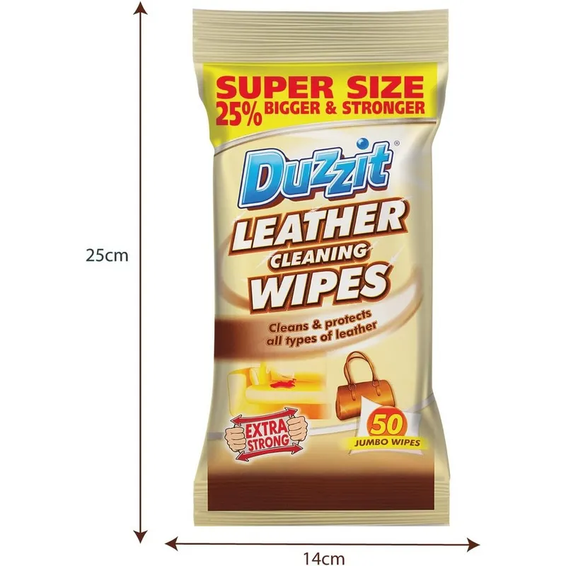 Duzzit Leather cleaning Jumbo Wipes 50 Pack