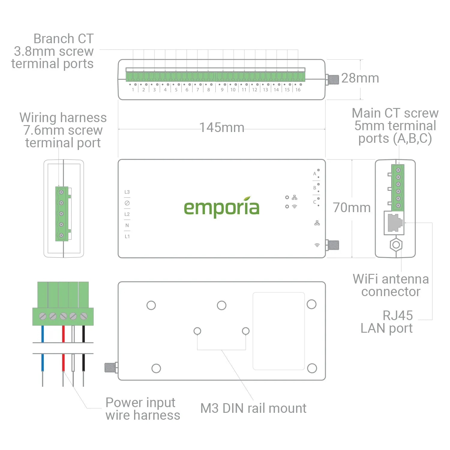 Emporia Vue 3 3-PHASE Energy Monitor