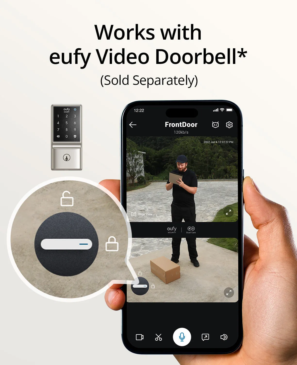 Eufy C210 Smart Lock (Satin Nickel)