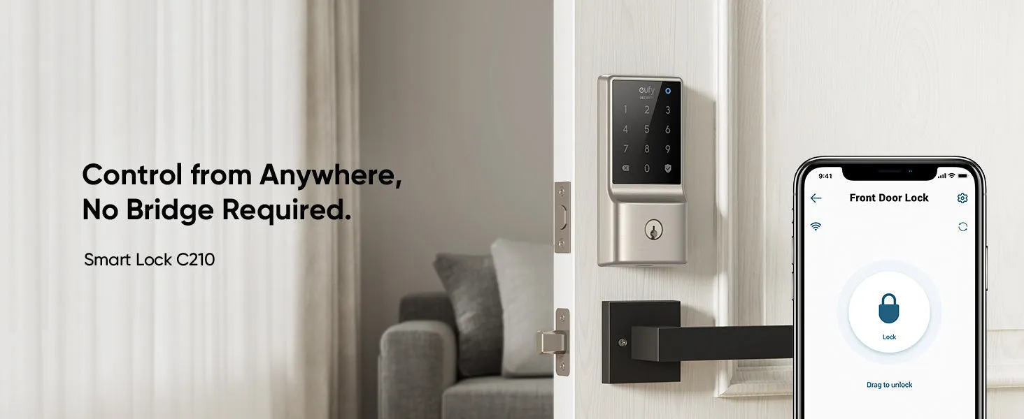 Eufy C210 Smart Lock (Satin Nickel)