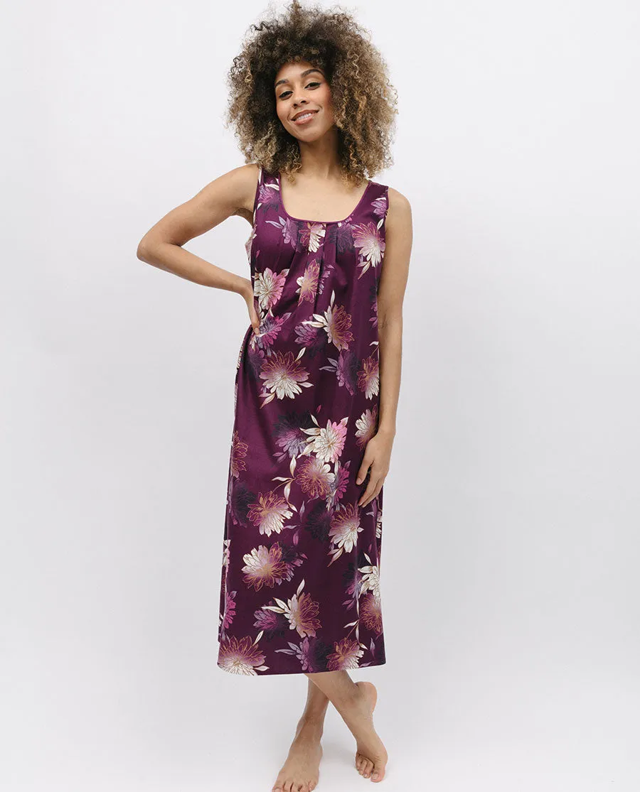 Eve Floral Print Long Nightdress