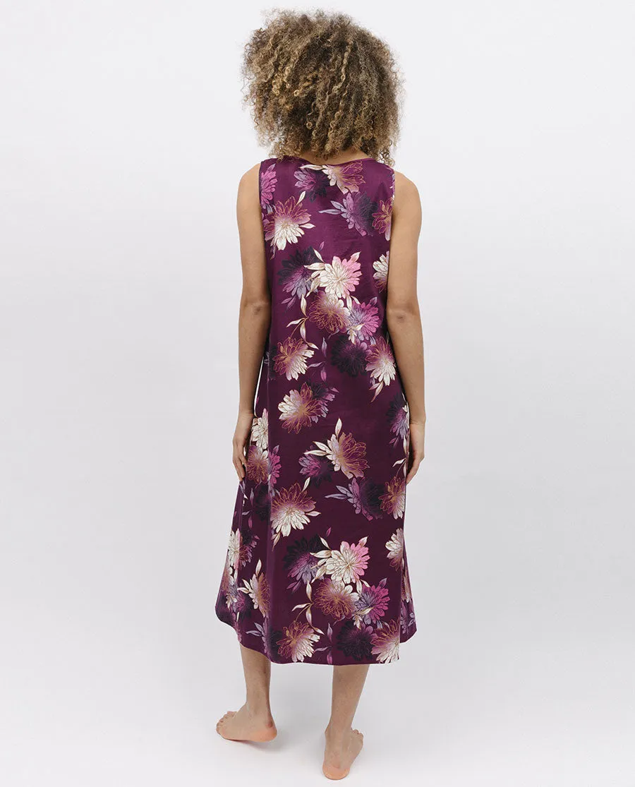 Eve Floral Print Long Nightdress