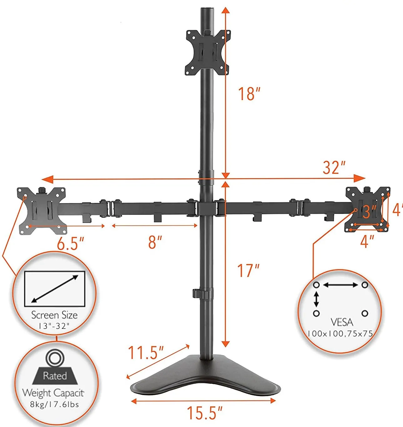 Freestanding Monitor Mounts (2-3 Monitor Options Available)