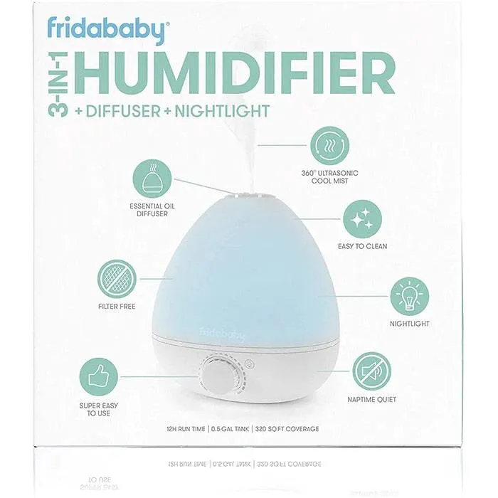 Frida Baby Breathe 3-in-1 Humidifier, Diffuser & Nightlight