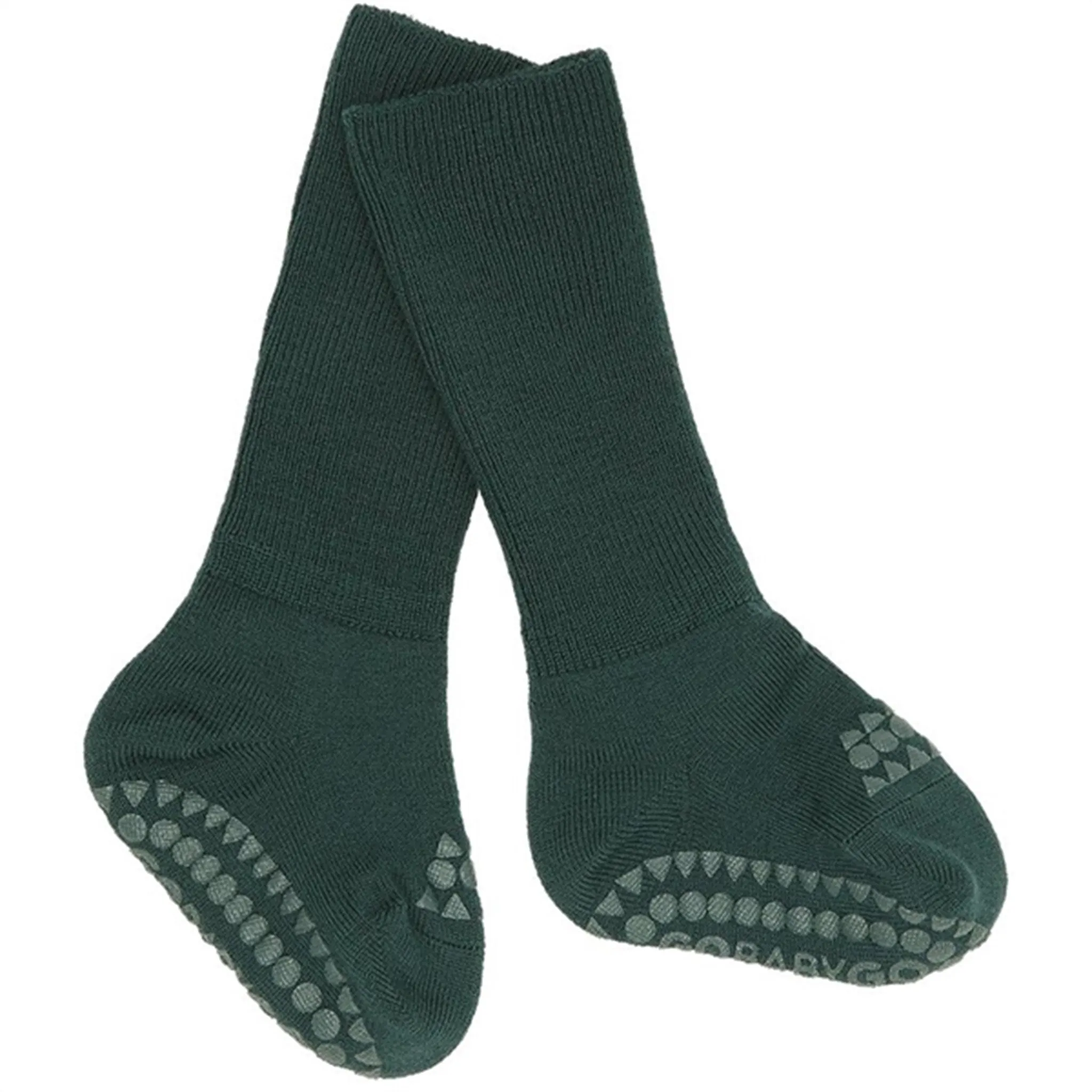 Gobabygo Wool Non-Slip Socks Forrest Green