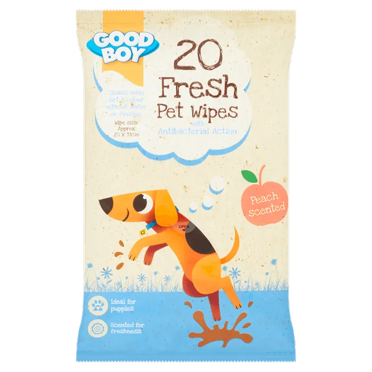 Good Boy Pet Wipes, 20 Pack