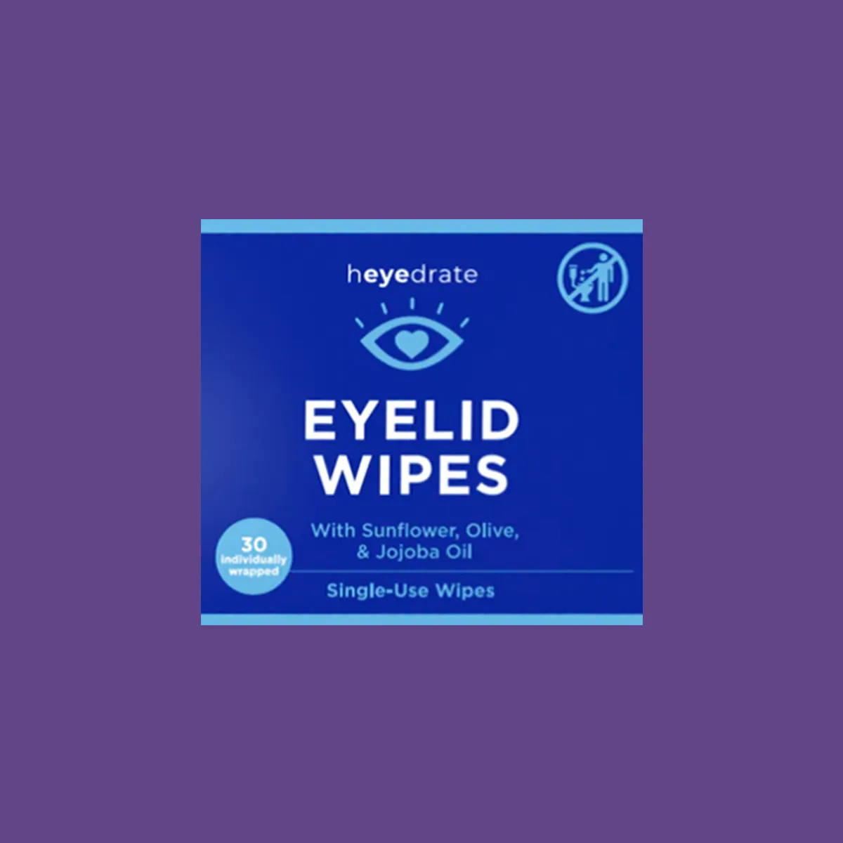 Heyedrate Eyelid Wipes - Eyelash and Facial Scrub (30 Wipes/Box)