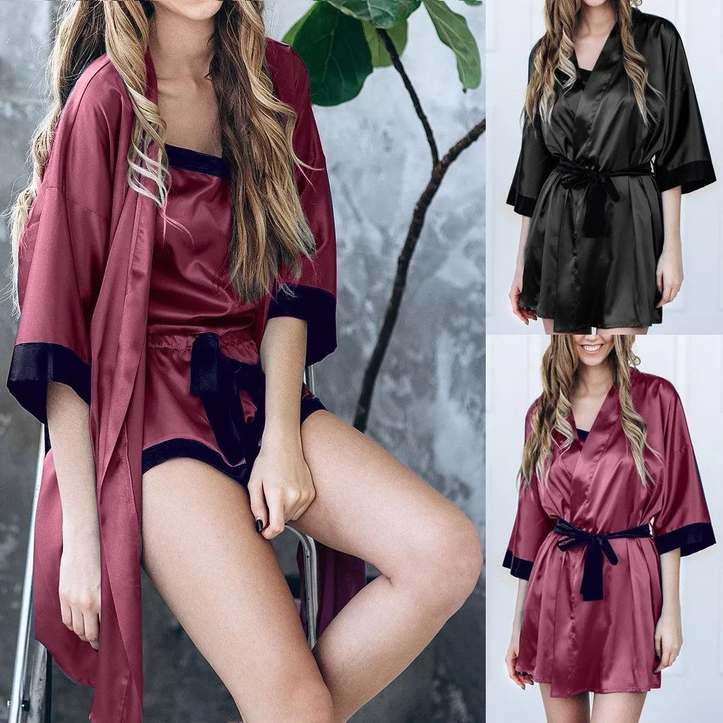 Home fun robe bathrobe seduction plus-size pajama suit