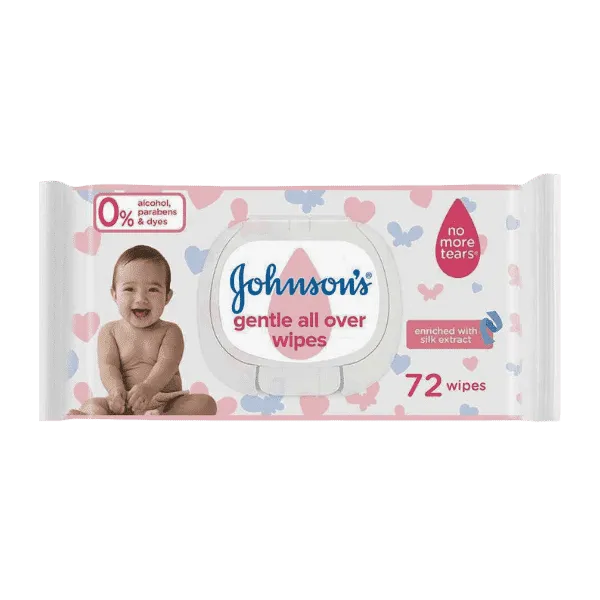 JOHNSONS WIPES GENTLE ALL OVER 72 PCS