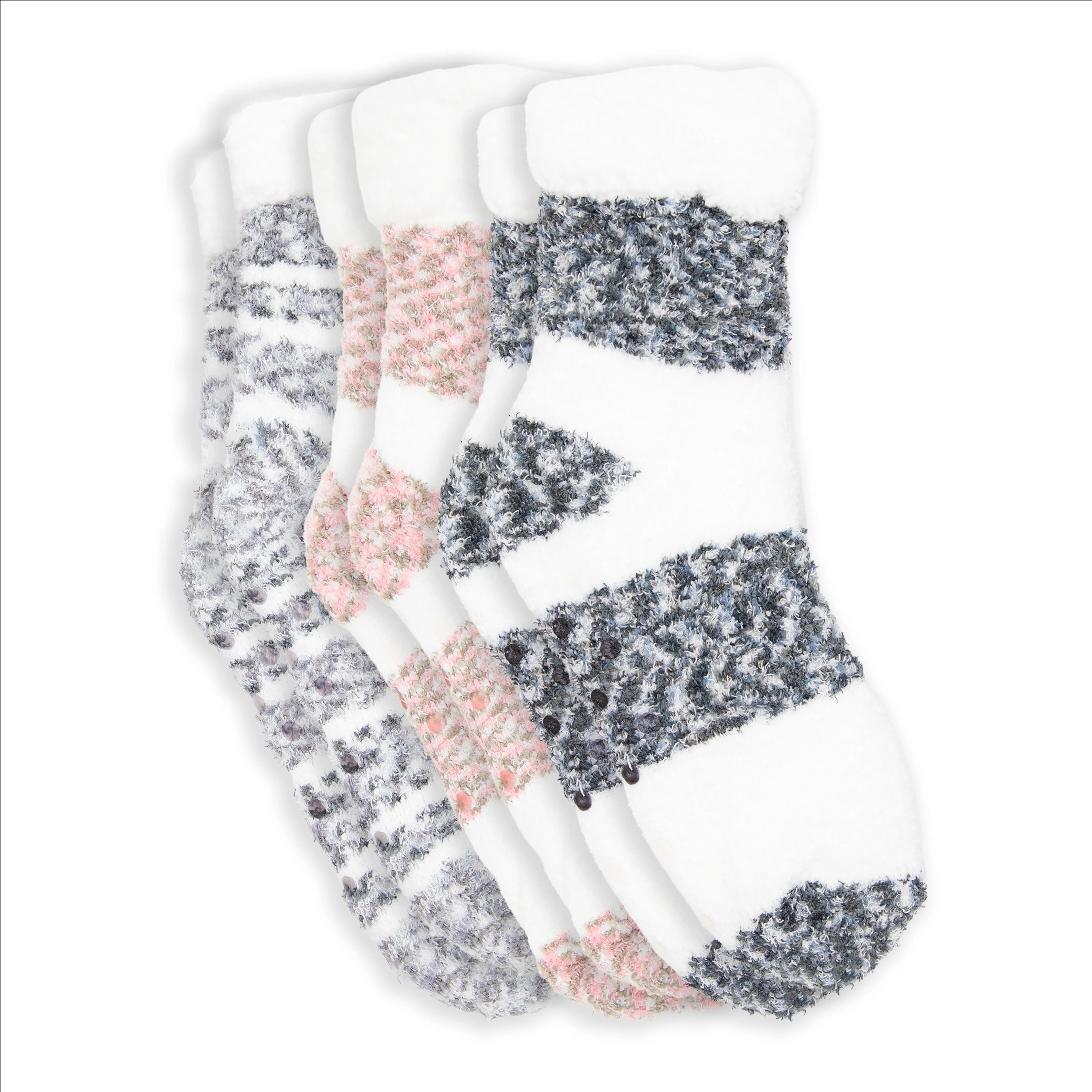 Ladies Cheetah Print Double Layer Non-Skid Socks