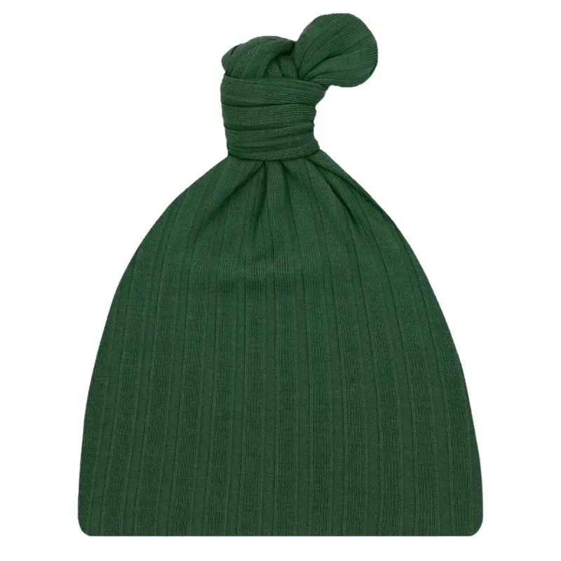 Lane Ribbed Top Knot Hat