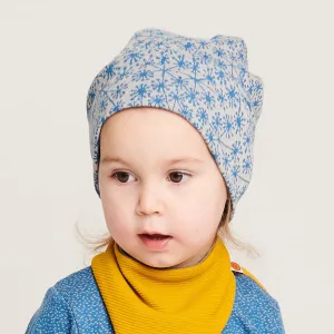 Lined baby hat "Dandelion Blue/Rib Glacier"