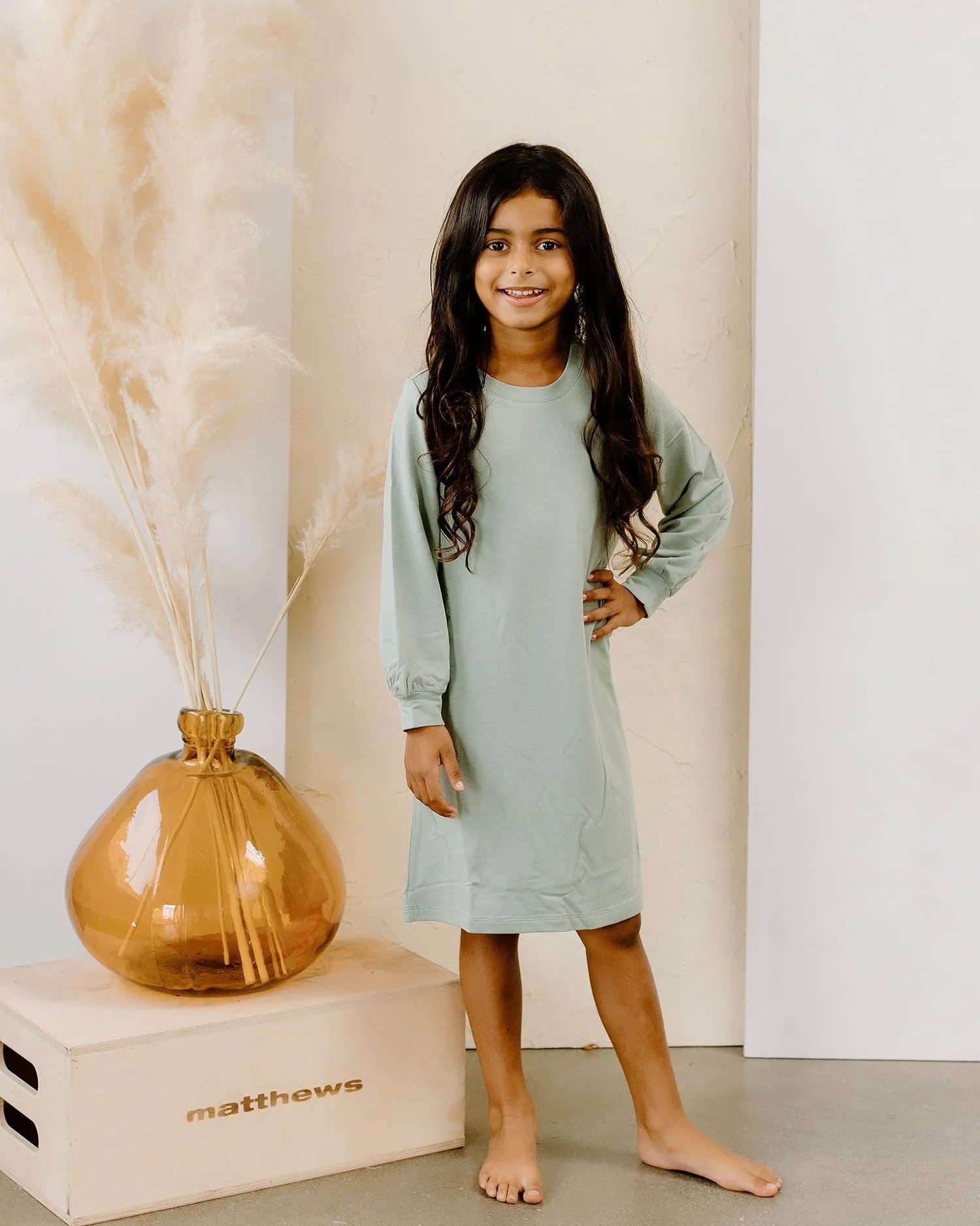 Littles Lounge Dress | Sage