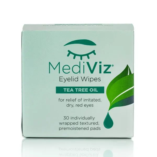 MediViz Tea Tree Eyelid Wipes | Eyelid Cleansing Wipes