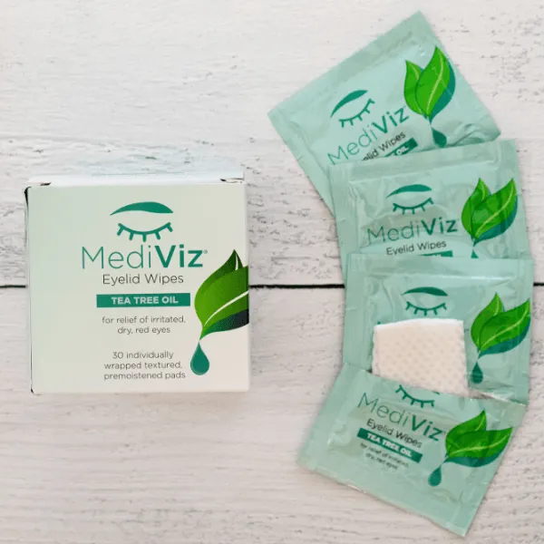 MediViz Tea Tree Eyelid Wipes | Eyelid Cleansing Wipes