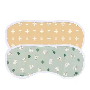 Mush Super Soft 100% Bamboo Terry Washcloth/Reusable Baby Wipes/Baby Towel for New Born || 500 GSM || Absorbent, Anti-Microbial, Sensitive Skin Friendly. (2, Geo Peach, Geo Mustard)