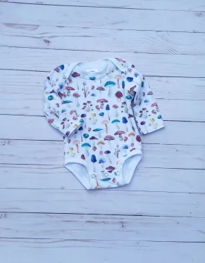 Mushroom bodysuit, infant clothing, infant bodysuit: 9-12 month