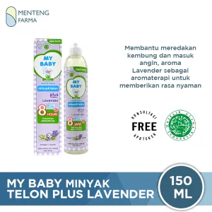 My Baby Minyak Telon Plus Lavender 150 ml - Aroma Lavender Anti Nyamuk Hingga 8 Jam