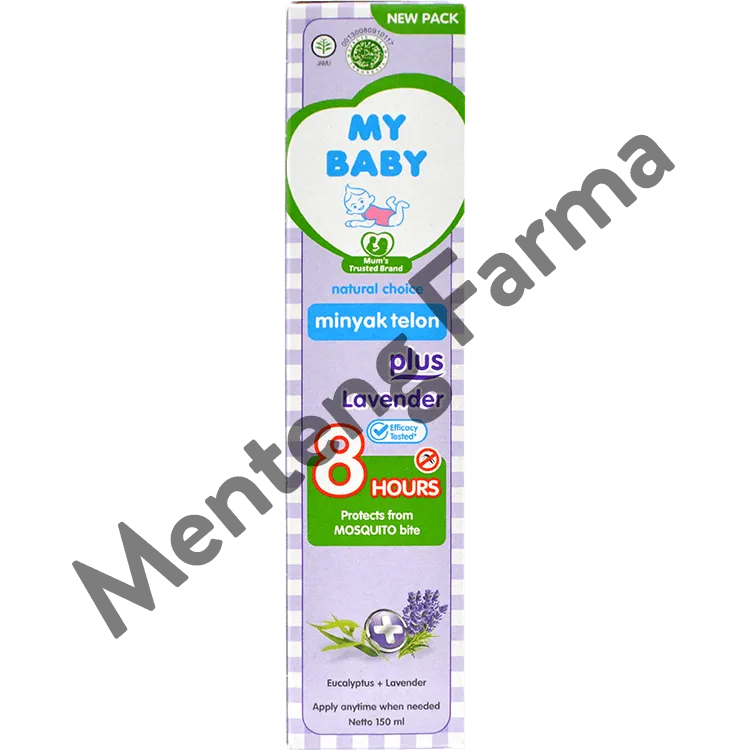 My Baby Minyak Telon Plus Lavender 150 ml - Aroma Lavender Anti Nyamuk Hingga 8 Jam