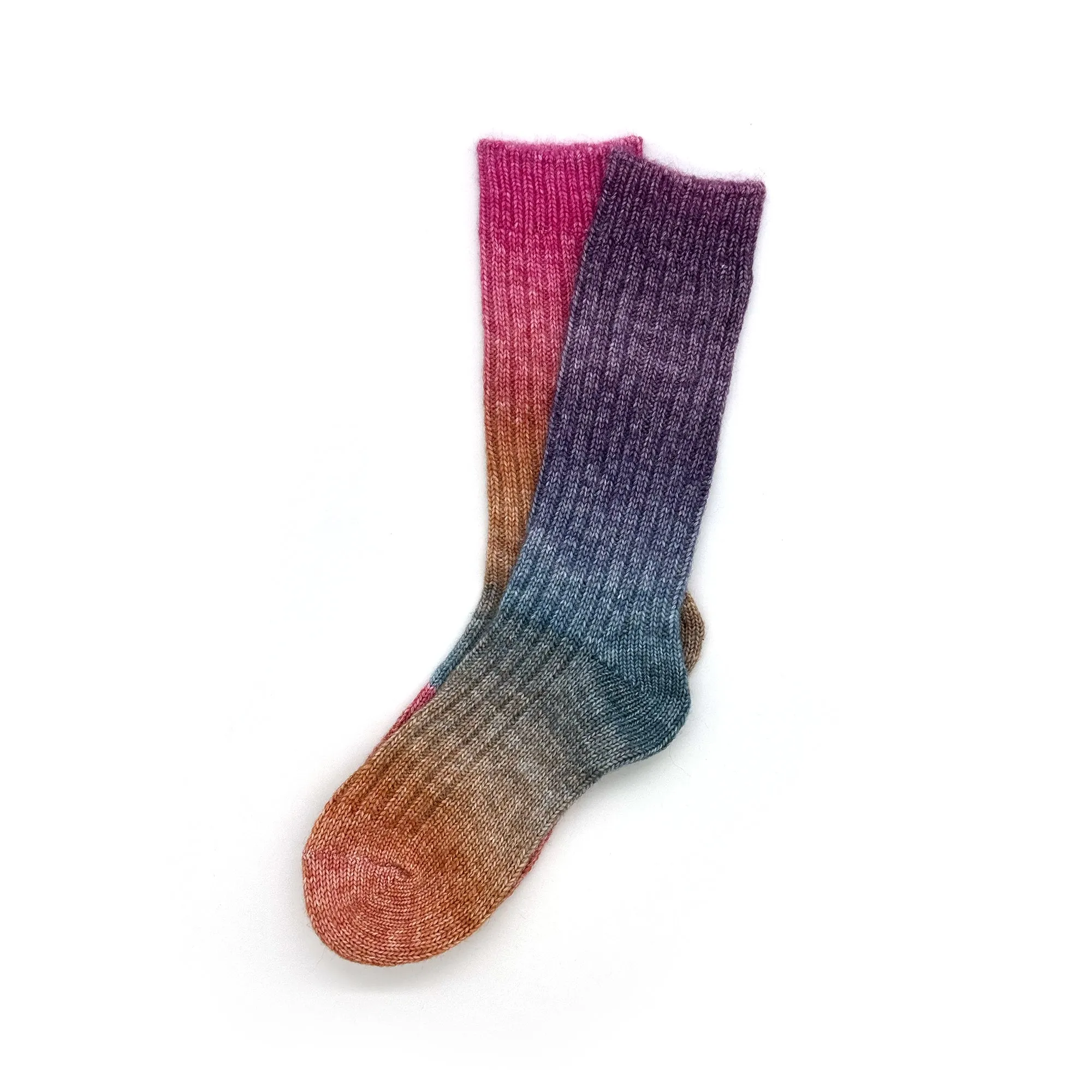 Ombre Sunset Socks – Cozy Gradient Knit Socks for Fall & Winter | Warm, Stylish Gift for Her