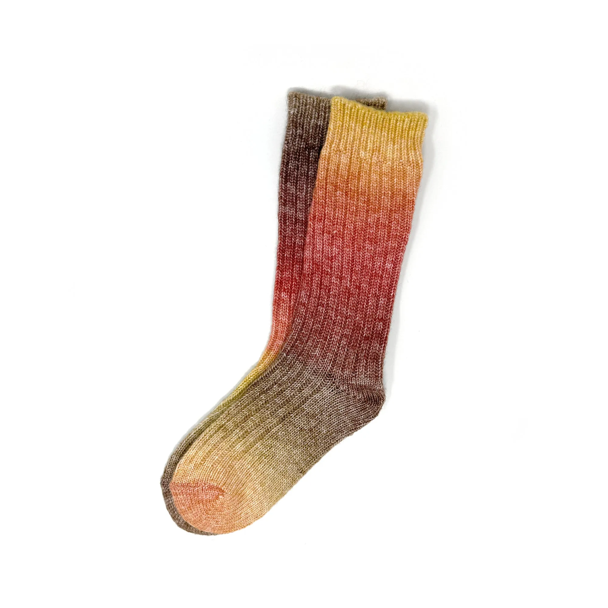 Ombre Sunset Socks – Cozy Gradient Knit Socks for Fall & Winter | Warm, Stylish Gift for Her