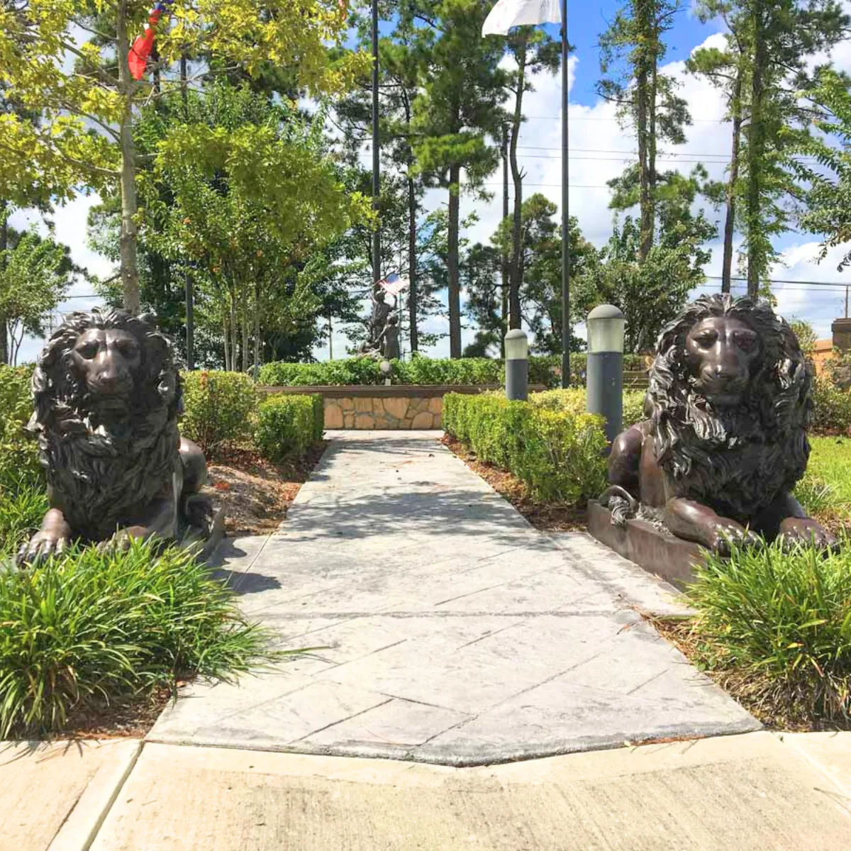 Pair of Reclining Palace Lions